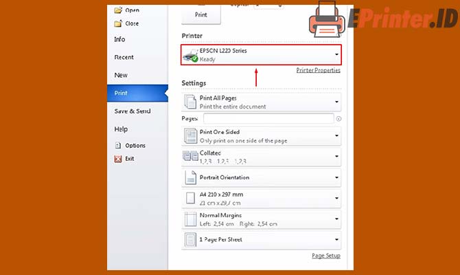 Cek Printer Epson L220 di Laptop
