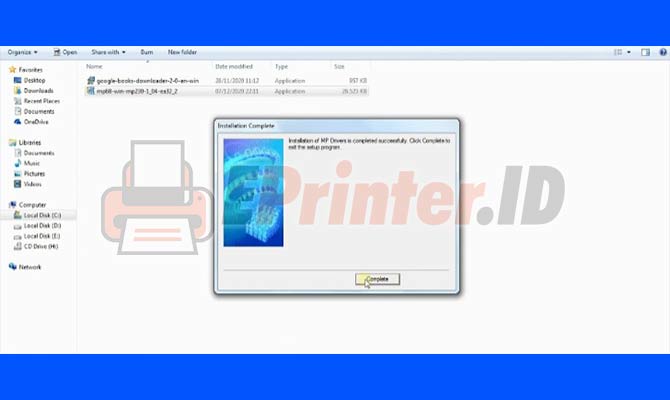 6. Cara Instal Driver Canon MP237 Selesai