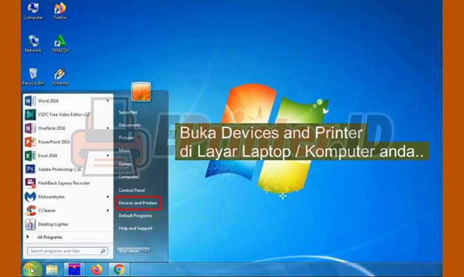Buka Devices and Printers