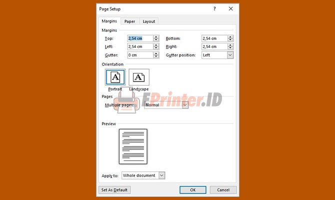 Mengatur Margin di Word