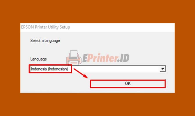 Pilih Bahasa Driver Printer Epson L1110