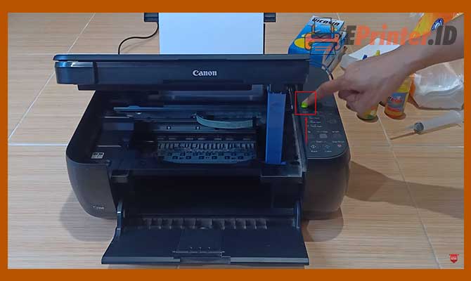 Hidupkan Printer Canon