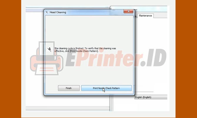 5. Pilih Print Nozzle Check Pattern