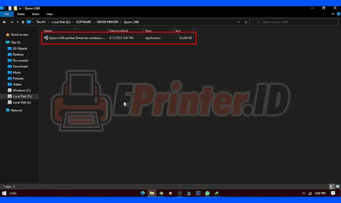 1. Buka Driver Printer Epson L360 Windows 11