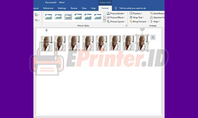 4. Perbanyak Foto di Word Untuk Cara Print
