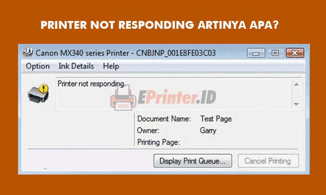 Apa Itu Printer Not Responding