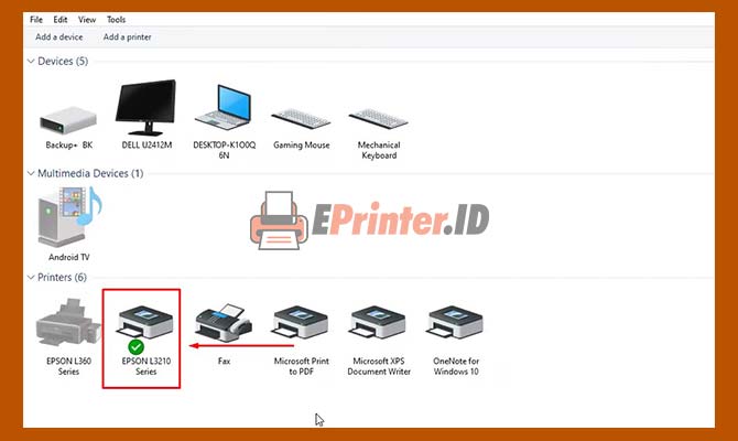 Cari dan Pilih Printer