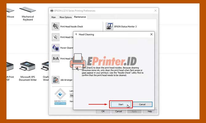 Mulai Cleaning Epson L3210