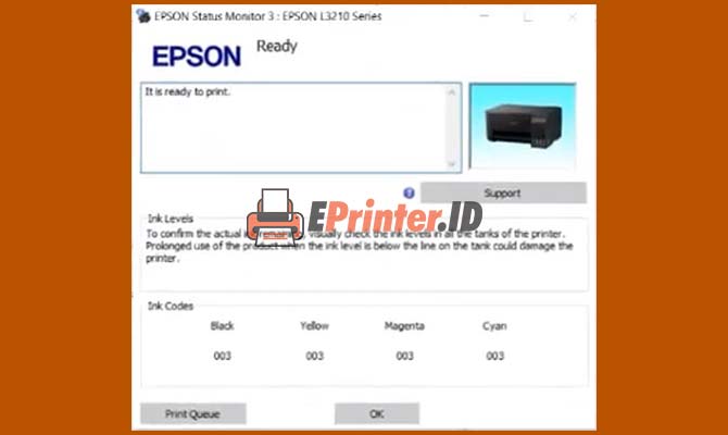 Selesai Reset Epson L3210 Secara Manual