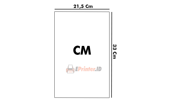 Ukuran F4 di Printer Dalam Satuan CM