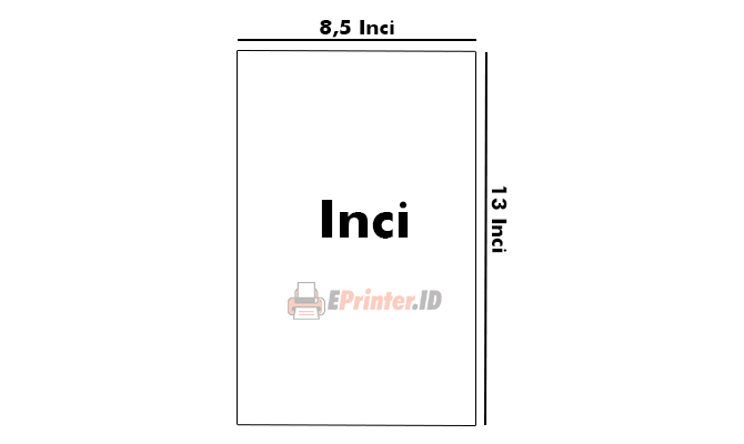 Ukuran F4 di Printer Dalam Satuan Inci