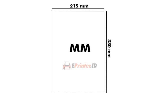 Ukuran F4 di Printer Dalam Satuan MM