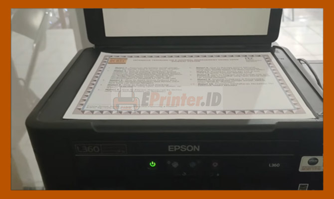 3. Letakan Dokumen di Atas Alat Scan printer