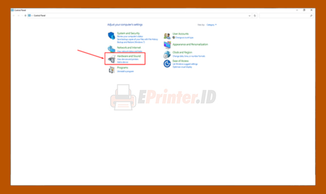 5. Masuk ke Menu View Devices and Printers