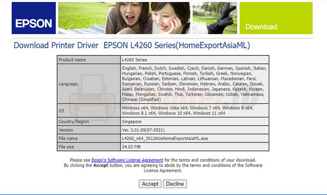 Download Driver Epson L4260