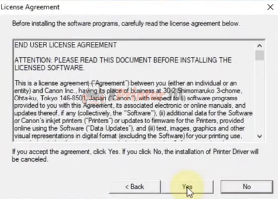 cara instal printer canon ts207