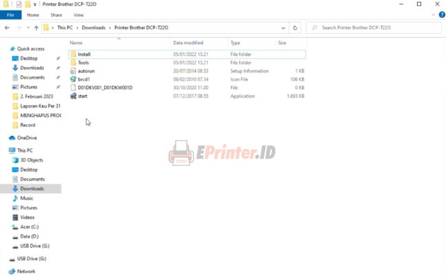 instal driver brother dcp t220 1