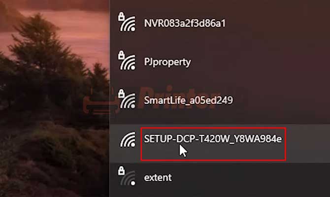 Hubungkan ke Wifi Printer