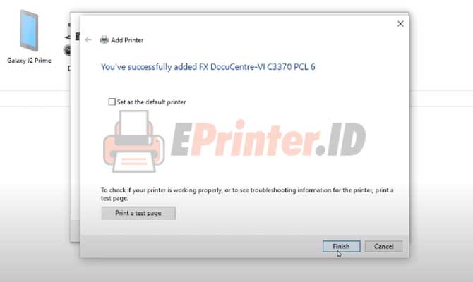 Berhasil Install Driver Printer Fuji Xerox